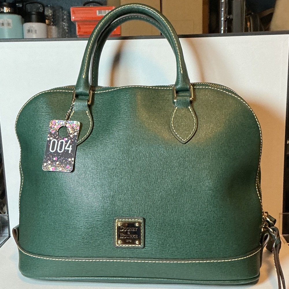 Dooney & Bourke Saffiano Domed Zip Zip Satchel